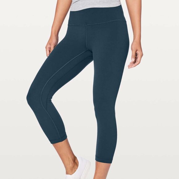 Lululemon Align Leggings crop 21" womens Teal Blue (size 6) workout athleisure - Picture 1 of 8